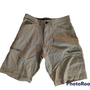Men's Wrangler stretch flex shorts, tan, size 30